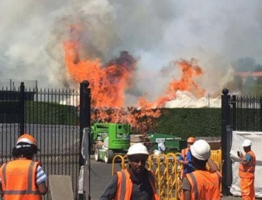 Συναγερμός στο Λονδίνο: Πυρκαγιά έχει ξεσπάσει στο στάδιο τένις του Γουίμπλεντον (φωτό)